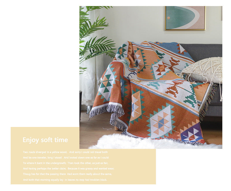 Bohemia Geometric Sofa Cover & Throw Blanket