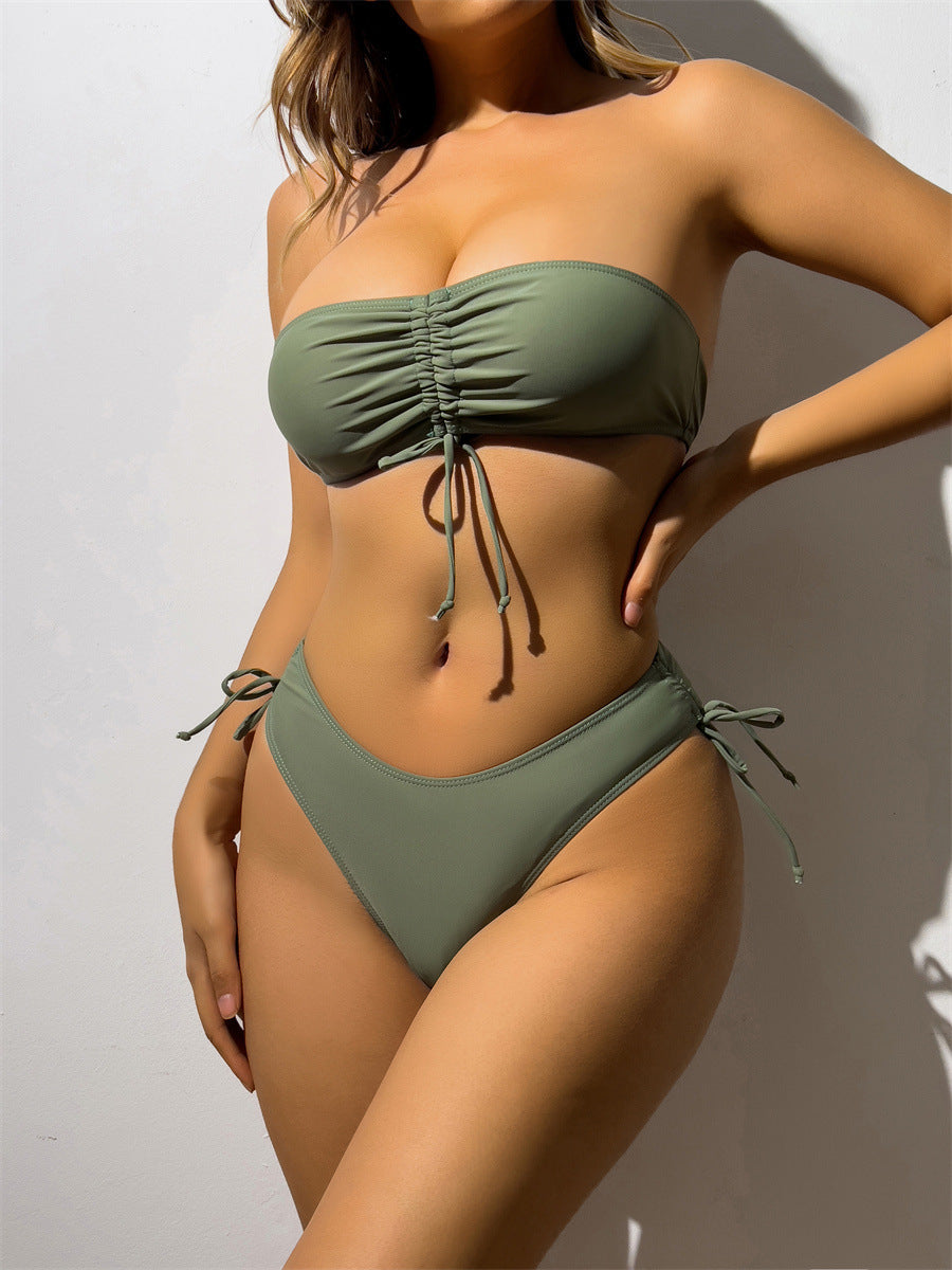 Drawstring Tube Bikini