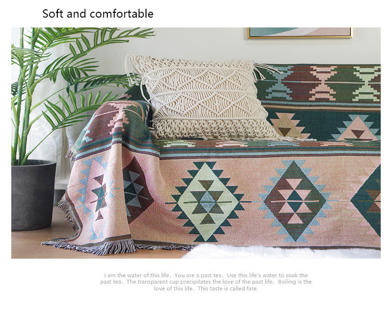 Bohemia Geometric Sofa Cover & Throw Blanket