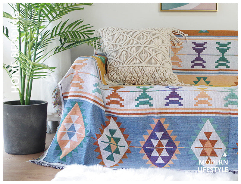 Bohemia Geometric Sofa Cover & Throw Blanket