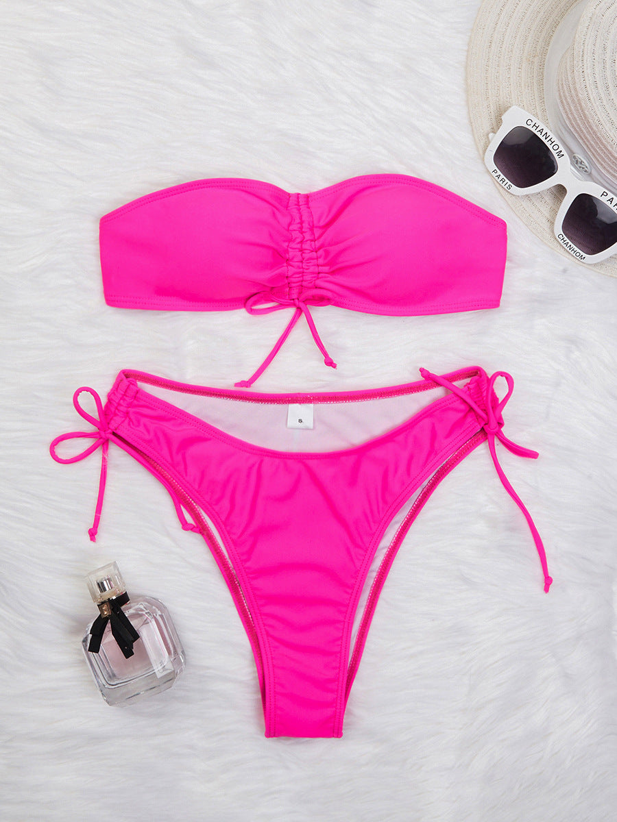 Drawstring Tube Bikini