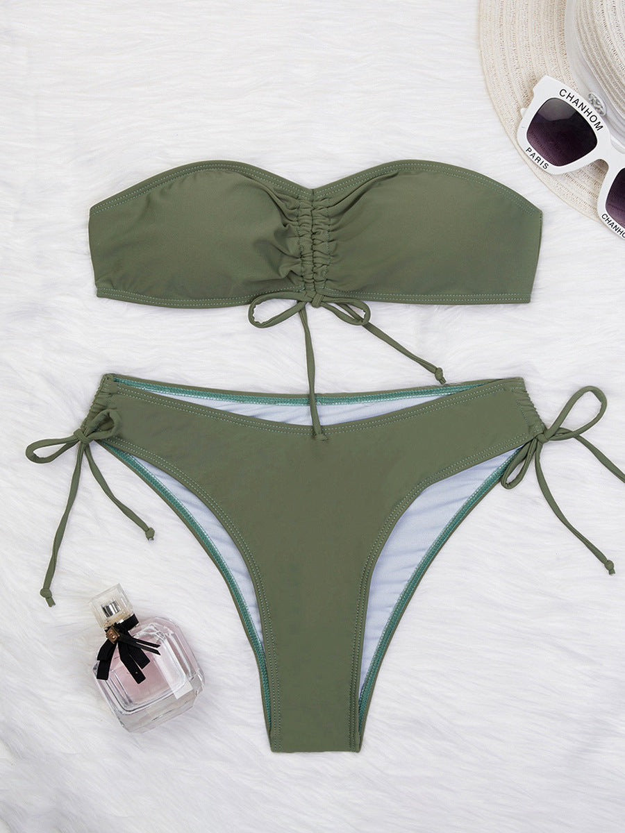 Drawstring Tube Bikini