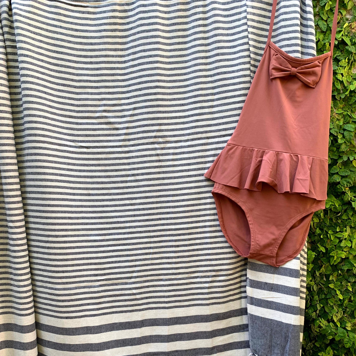 Fethiye Striped Throw Blanket - Blue