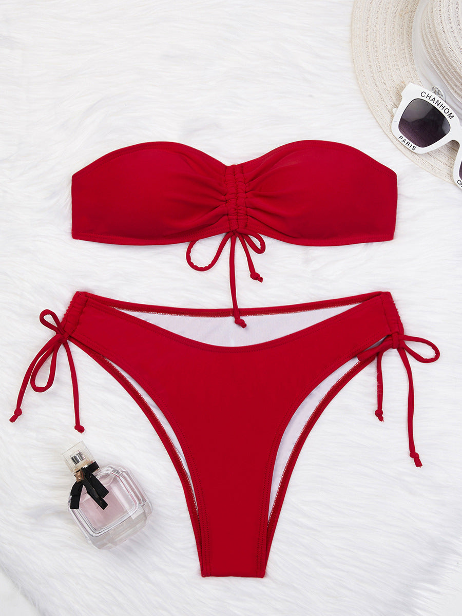 Drawstring Tube Bikini